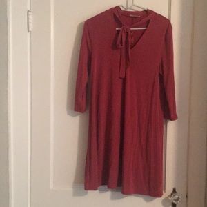 Choker neck t-shirt dress